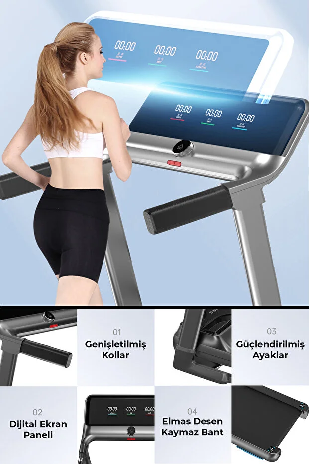 Relax Premium 14 Km Hız Bluetoothlu Katlanabilir Yürüme Ve Koşu Bandı 2.5 Hp Motor RL-930